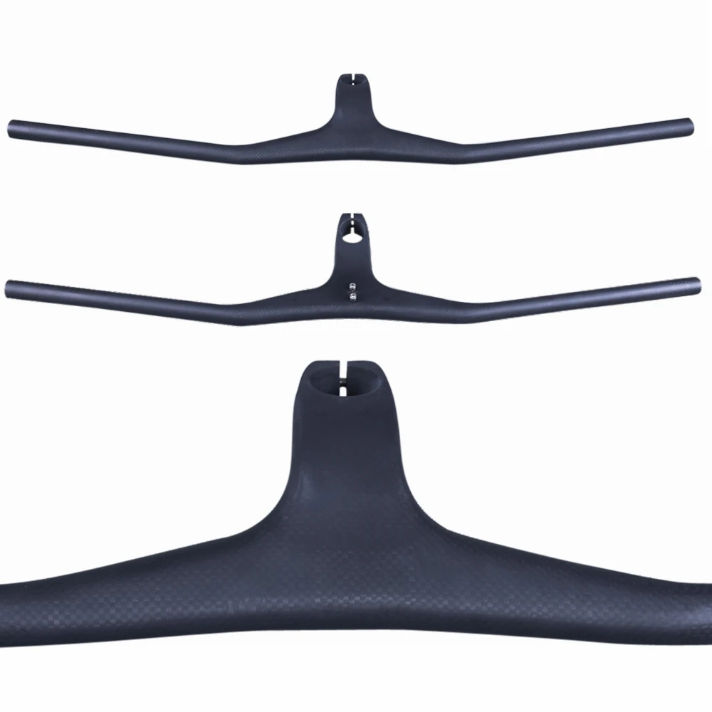 

Matte 3K Black Carbon MTB Handlebar -17 Degree Mountaineerin Horizontal Handlebar/One-shaped Integrated Handlebar With Stem
