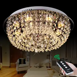 Простой и современный LED пульт дистанционного управления круглый Творческие Теплый спальня исследование кристалл лампы освещения лампы