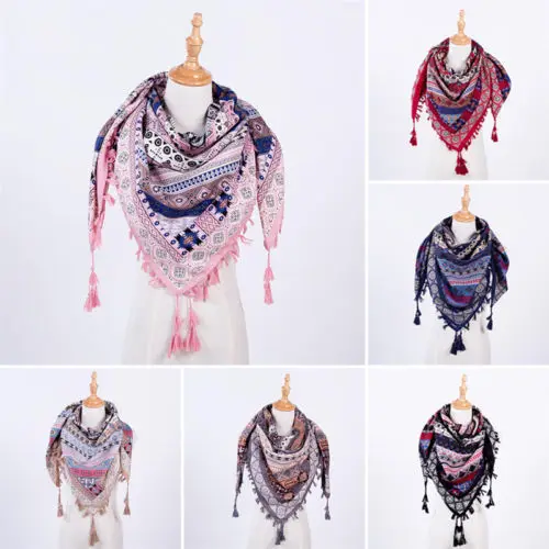 Женское модное одеяло клетчатый шарф накидка Шаль Плед уютная кисточка Пашмина