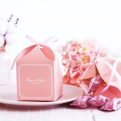 pink Необычная коробка и подарочные пакеты свадебное украшение коробки для конфет коробка шоколада День рождения Дети Конфеты Мешочки, принадлежности для праздника - Цвет: pink