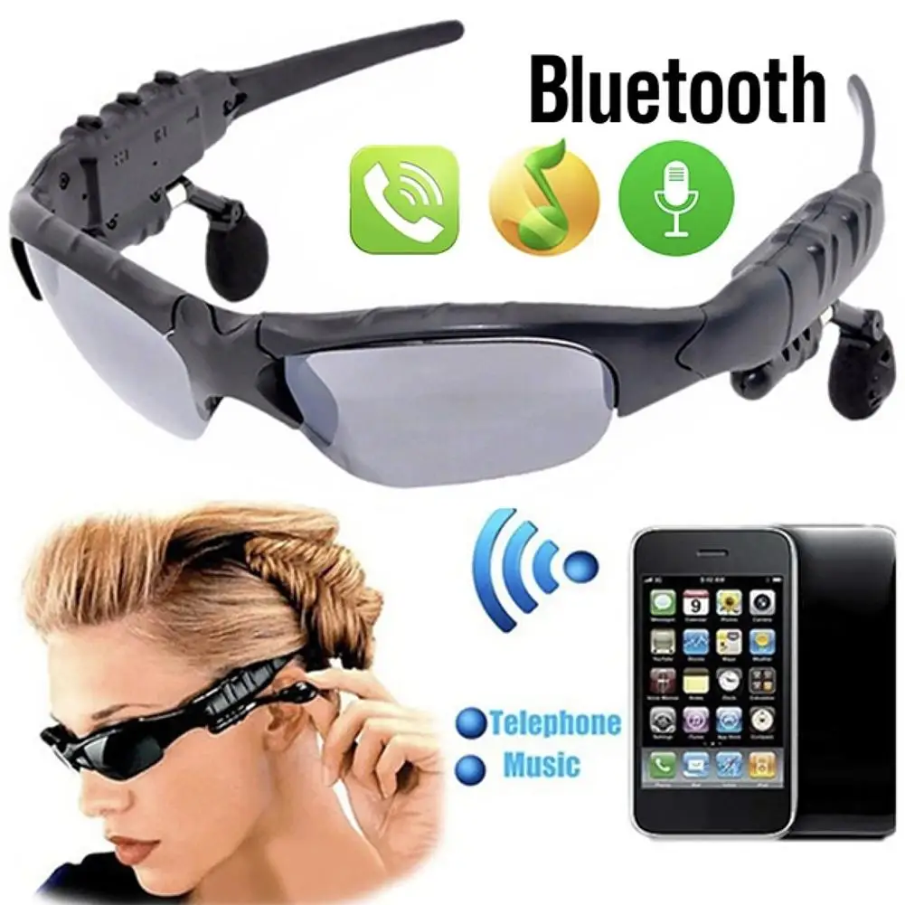 

Bluetooth 4.1 Sunglasses Headset Outdoor Glasses Ear Plug Stereo Music Wireless Headset with Microphone For Smartphone