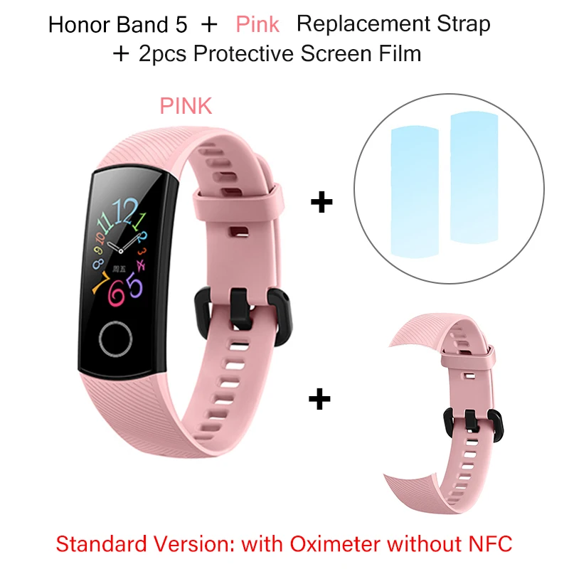 Умный Браслет huawei Honor Band 5 с NFC оксиметром, цветным экраном, монитором сердечного ритма, фитнес-трекером, водонепроницаемым браслетом - Цвет: 13