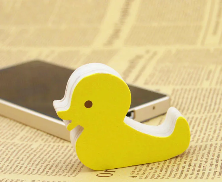 2pcs/pack Yellow Duck Wooden Mobile Phone Holder Stand Horse+Giraffe