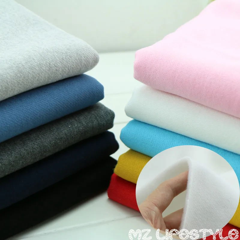 Buulqo 50*185cm thick autumn and winter cotton fleece fabric by half