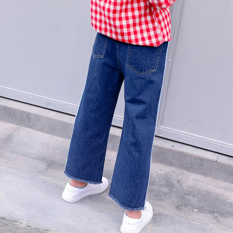 Girls' clothes new Korean version girl jeans children cowboy wide leg pants pants children's wear size 4/7/9/13/14 y