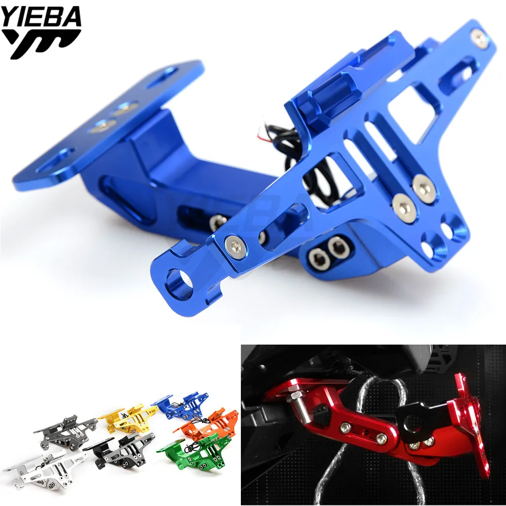 Motorcycle License Plate Holder Rear Plate Frame for YAMAHA MT-07/FZ-07 TDM 900 12-14 XSR 700 ABS SUZUKI HAYABUSA/GSXR1300 08-16
