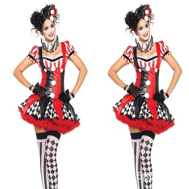 New Halloween Cosplay Costume Female Cosplay Dress Adult Circus Clothes ...