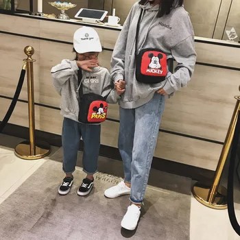 

2019 New Fashion Women Mickey Crossbody Shoulder Bag Casual Kids Minnie Bag Trend Boy Girls Mickey Messenger Bag Female