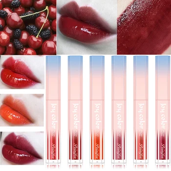 

Hot Sweet Hot 6 Colors Lip Gloss Makeup Liquid Lipstick Mirror Surface Lip Tint Lasting Moisturizing Non-stick Cup Lip Glaze