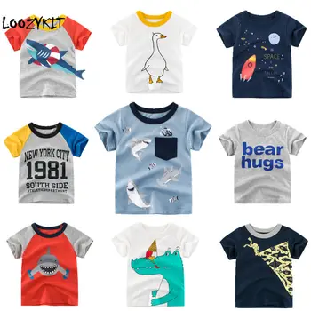 

Loozykit Kids Boys T Shirt Summer Crown Print Short Sleeve Baby Girls T-shirts Cotton Children T-shirt O-neck Tee Tops Boy Cloth