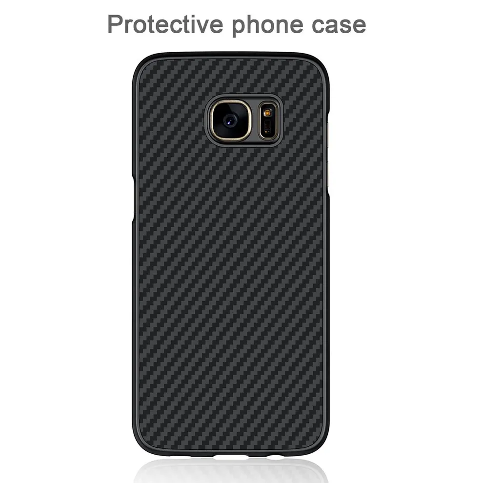 

8pcs Black Ultra-light Synthetic Fiber Protective Case Cover Shell For Samsung Galaxy S7 edge