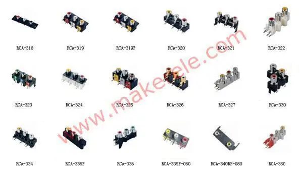 30 шт. RCA AV с сердечником гнездо отверстие место PCB крепление 1 pin DVD VCD ТВ AV разъем AV PIN Jack белый/желтый/красный