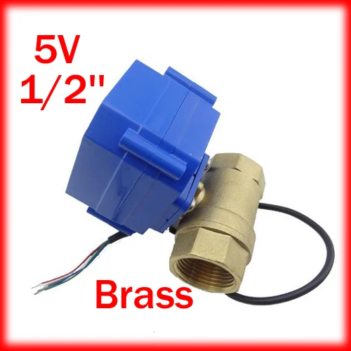 1/2'' Brass Micro Electric Ball Valve 5V Voltage CWX 15Q,2 way Motor