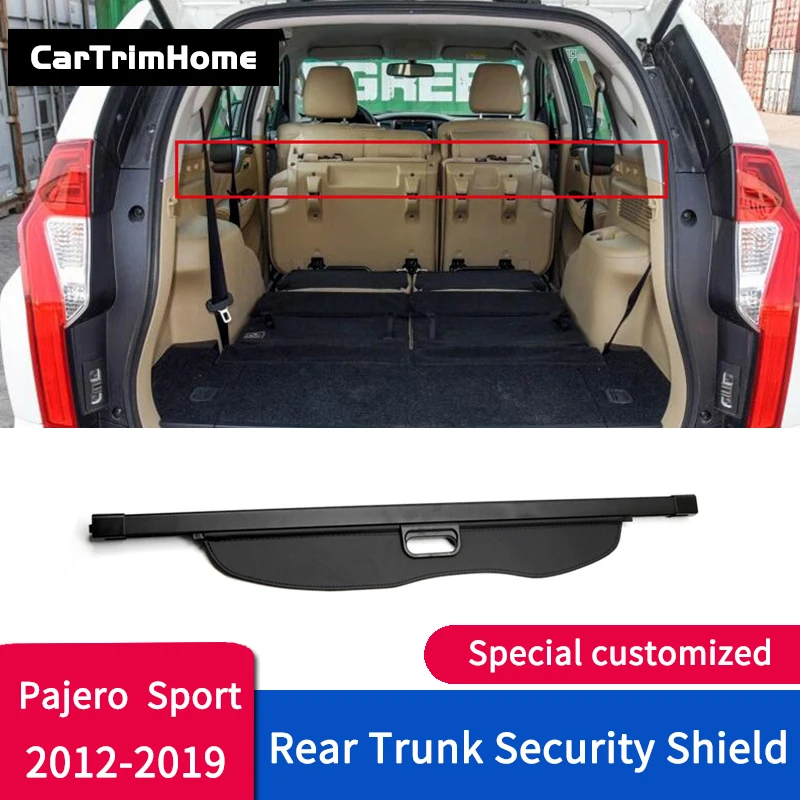 

For Mitsubishi Pajero Sport / Challenger / Montero Sport Rear Cargo Cover Trunk Shield Security Parcel Shelf car styling trim