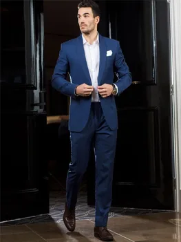 

Jacket+Pants Wedding Tuxedos For Man Custom Made Slim Fit Best Man Proms Suit