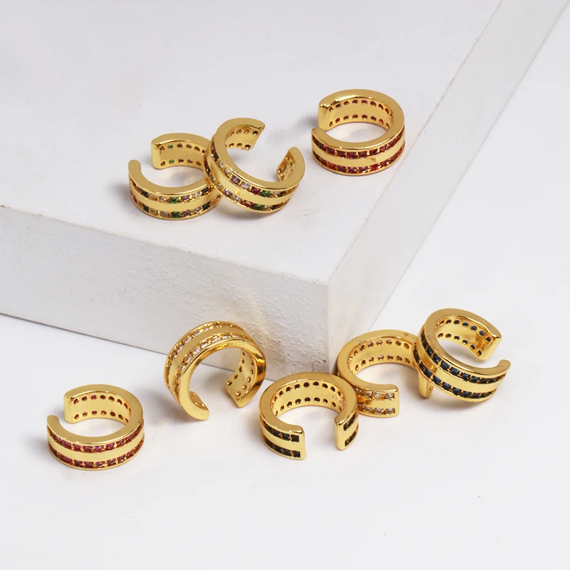 AOTEMAN маленькие серьги-кольца кубический циркон пирсинг круглые серьги-клипсы для женщин Горячие сережки клип круг цвет золотой серьги