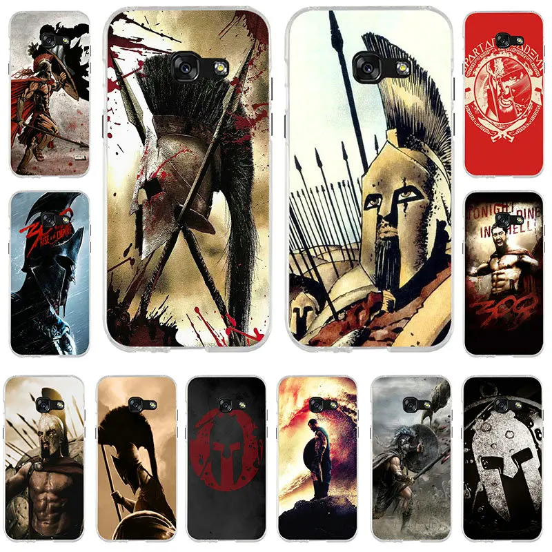 Soft TPU Phone Cases Bags for Samsung Note 2 3 4 5 8 HTC One U11 M7 M8 M9 M10 A9 E9 Plus Shell Spartan 300 Warrior Movie | Мобильные
