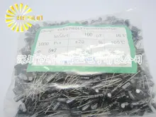 1000pcs X 100 New Chengx 100UF 16V 5X7 Aluminum Electrolytic font b Capacitor b font Connector