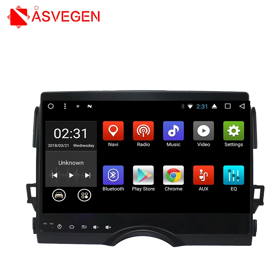 Sale Asvegen HD Touch Screen Android 6.0 Quad Core Car Auto WIFI Radio Multimedia Player GPS Navigation For Toyota REIZ 2010 0