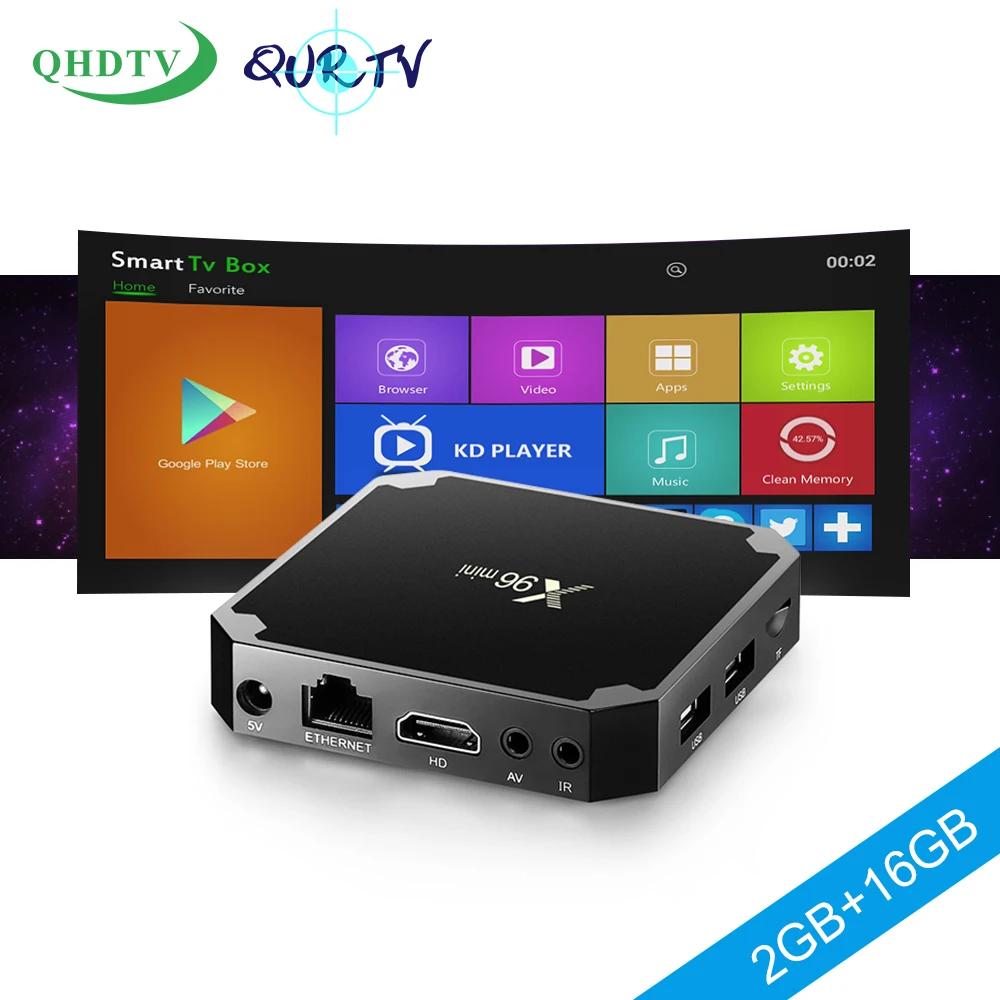 

BOXPUT QHDTV QURTV 1 YEAR Subscription Code X96 mini Android 7.0 2G 16G Smart TV Box French Arabic Africa