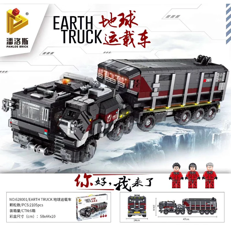 

2019 New 2105Pcs Military series Black technology earth carrier truck Model Building Kits Blocks Bricks Compatible Toys Gift
