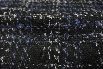 

Free ship fabric check blue and black weaved price for 1 meter 59"