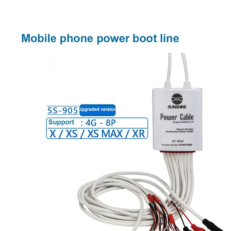 Sunshine SS-905A Батарея блок питания сапоги активации тестовая линейка для iphone 4/4S/5/5s/6/6s/6 p/6s p/7/7 p/8/8 p/x Кабель техобслуживания