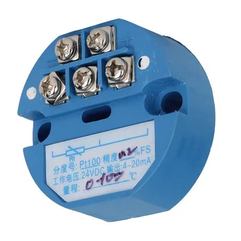 

Blue PT100 Temperature Transmitter Sensor 0-100 Celsius 4-20mA Output