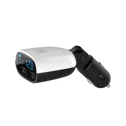HAWEEL автомобильное зарядное устройство для смартфона 3.4A 2 поста USB светодиодный дисплей поворотная головка дизайн автомобильное зарядное