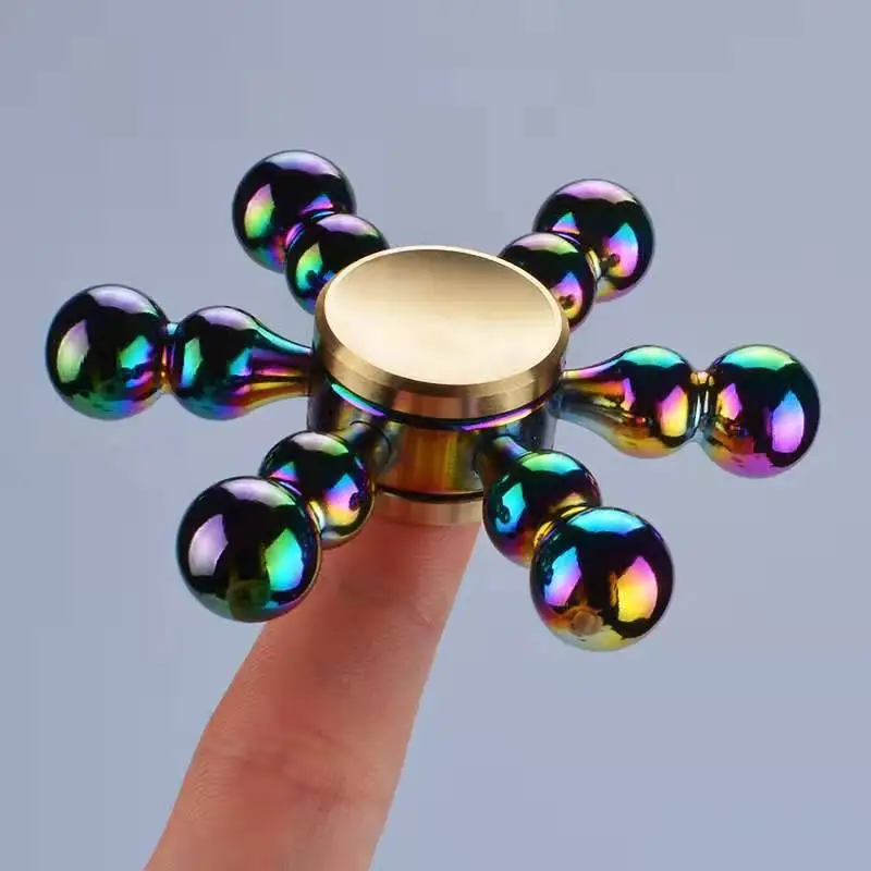 

Colorful fingertip gyroscope Metal finger flying gyroscope decompression toy children's gyroscope explosion