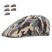 Камуфляжная кепка, летние береты для мужчин, повседневная хлопковая кепка s для мужчин и женщин, британский стиль, козырьки, шляпы от солнца, для взрослых, плоская кепка