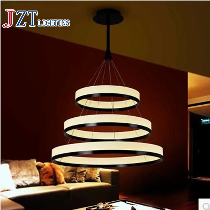

GETOP New Simple Circular Ring Modern Acrylic Pendant Light For Dinging Room Restaurant Fashion Lamps Artistical DHL Free