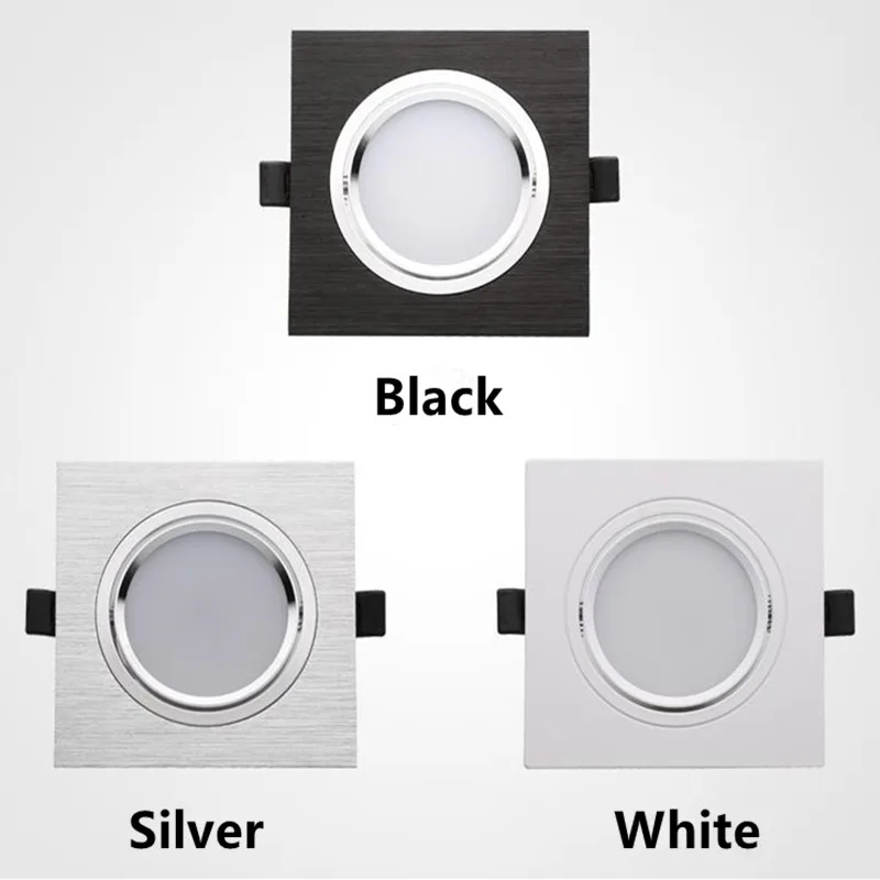 

5w 7w 9w 12w 15w Led downlight ceiling lamp light square cob Dimmable 220v 110v Recessed Double downlight LED Spot With Driver