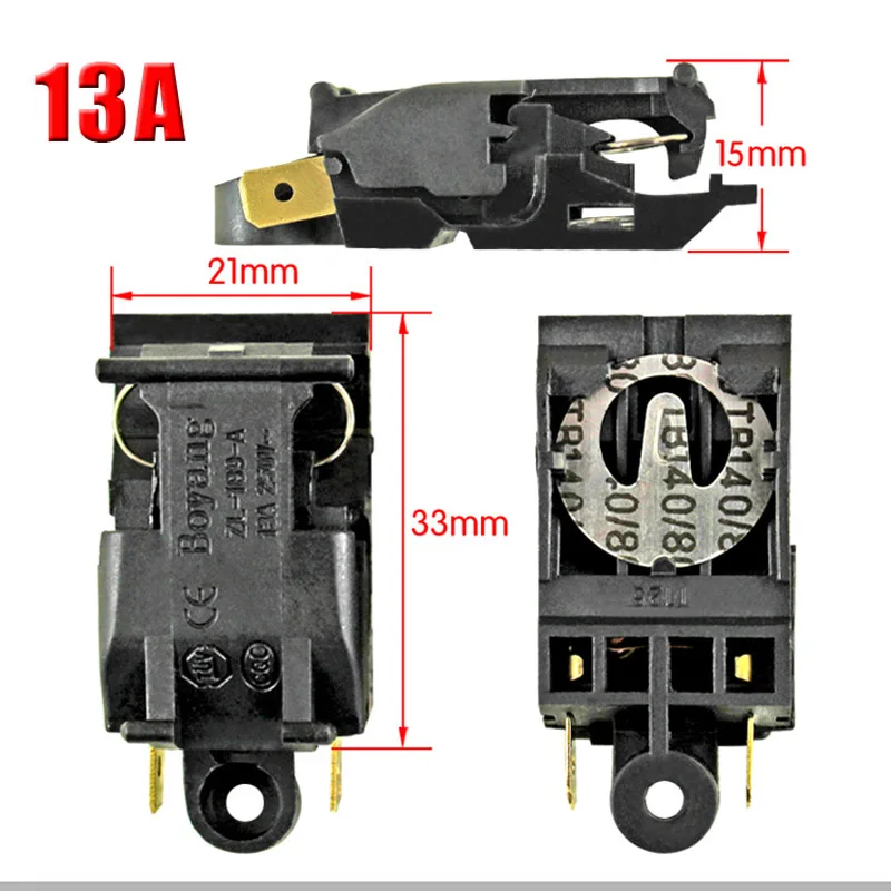 13A общего типа огнестойкий Электрический чайник соединитель паровой выключатель
