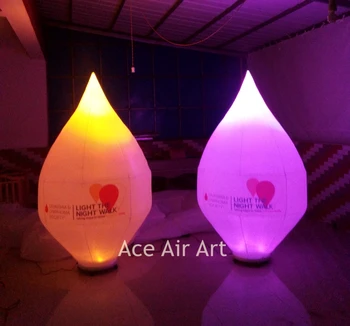 

Led inflatable Water Drops cones with Logo come with lighting Base and Remote Control