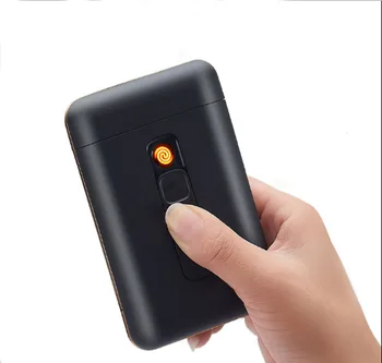 

USB Lighter cigarette case for 20 cigarettes pack