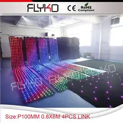 4 шт. 0.8x6 м P10CM led мягкий занавес Свадебные фонов для продажи