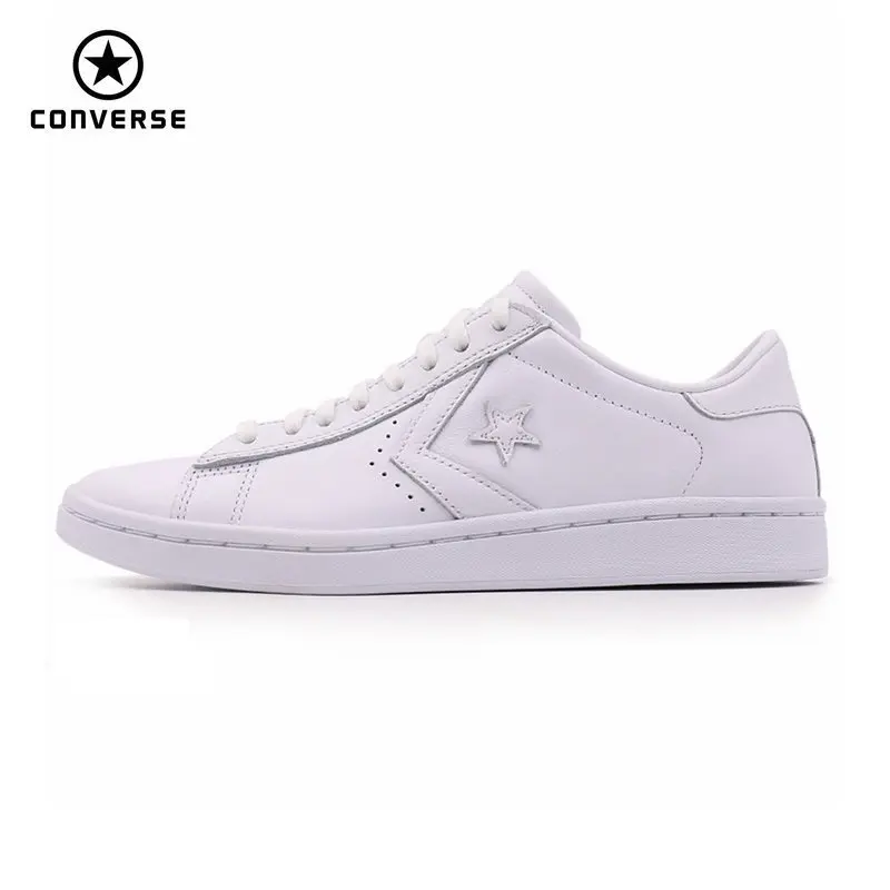 2017 new original Converse Star Player Leather women's sneakers white color Leather Skateboarding Shoes 555930C