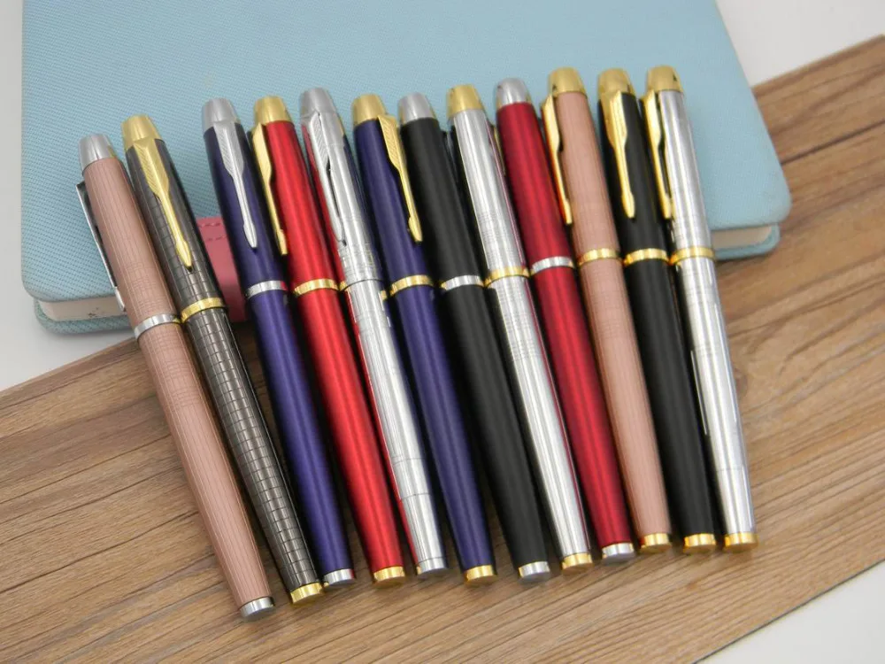 

1PC lot office golden silver new Clip Trim GIFT color blue black red Rollerball Pen