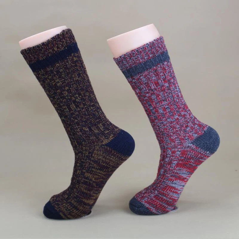 2017 Fall Winter Brand Warm Wool Men Socks Soft Coolmax Boot Socks For