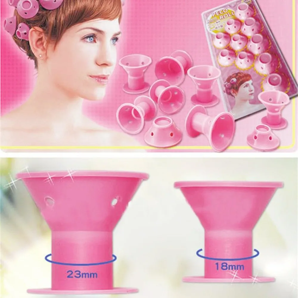 

Hair Styling Mushroom Hairstyle Roller DIY Silicone Women Sleeping Bell Curler Girl Hair Rollers Beauty Styling Makeup Tools