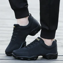 POLALI/сетчатые туфли для джаза; мужские современные танцевальные кроссовки с мягкой подошвой; дышащие Танцевальные Кроссовки для фитнеса и тренировок