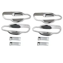 8PCS Abs Chrome plated Door Handle Bowl Covers Trim For Hyundai Tucson 2015 2016 2017 2018 2019 Accessories Car modification car accessories chromium parts decorative frame plate modification wrist handle door sequins for ford mondeo 2015 2018