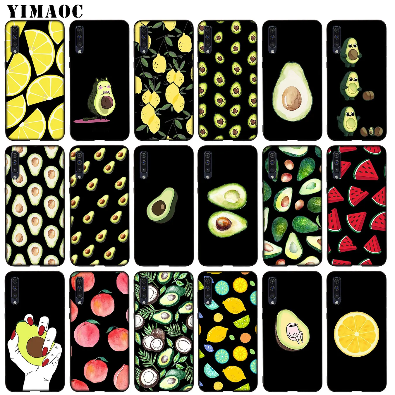 

YIMAOC avocado Fruits Peach Soft TPU Silicone Case for Samsung Galaxy A70 A60 A50 A40 A30 A20 A10 A50S A40S A30S A20S A10S Cover