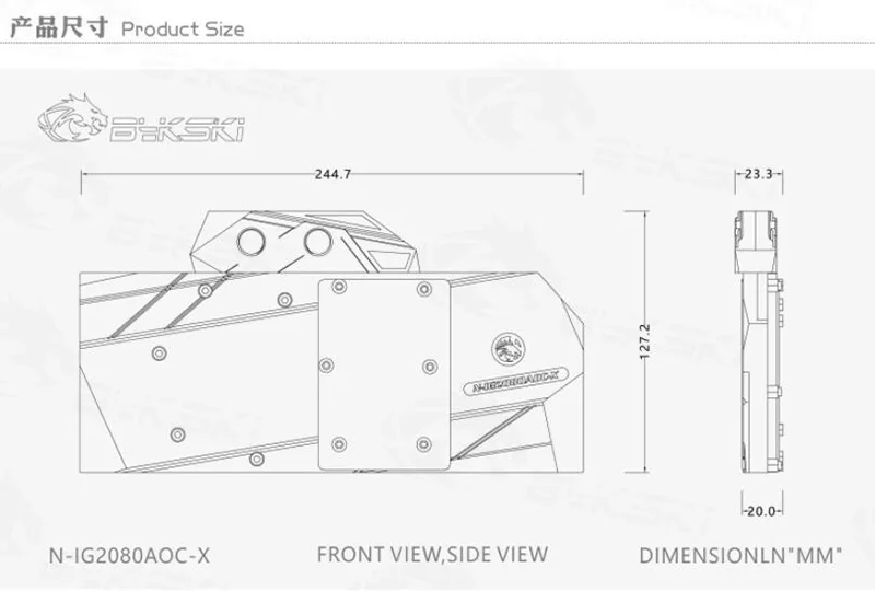 Bykski блок водяного охлаждения подходит красочные IGame Geforce RTX 2070/2080/2060 Advanced OC V2, красочные RTX 2080 AD LITE N-IG2080AOC-X