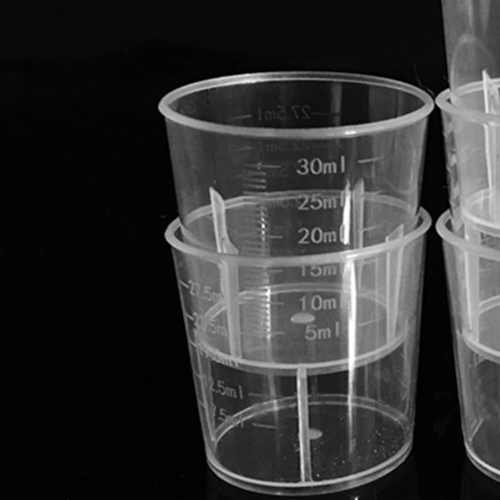 Доступные 20 штук 30 мл, пластиковые прозрачные мерные чашки с весами для смолы силиконовые пресс-формы ювелирные инструменты