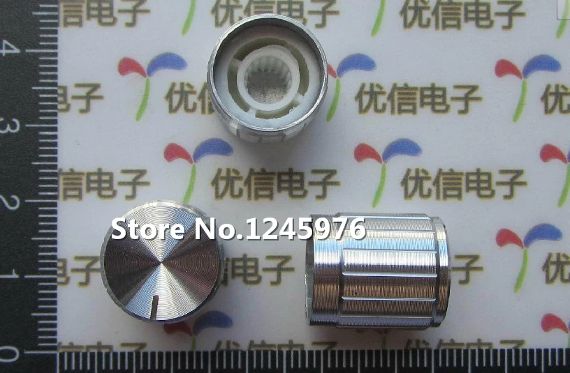 New 15*16.5mm Silver aluminum alloy potentiometer knobknob