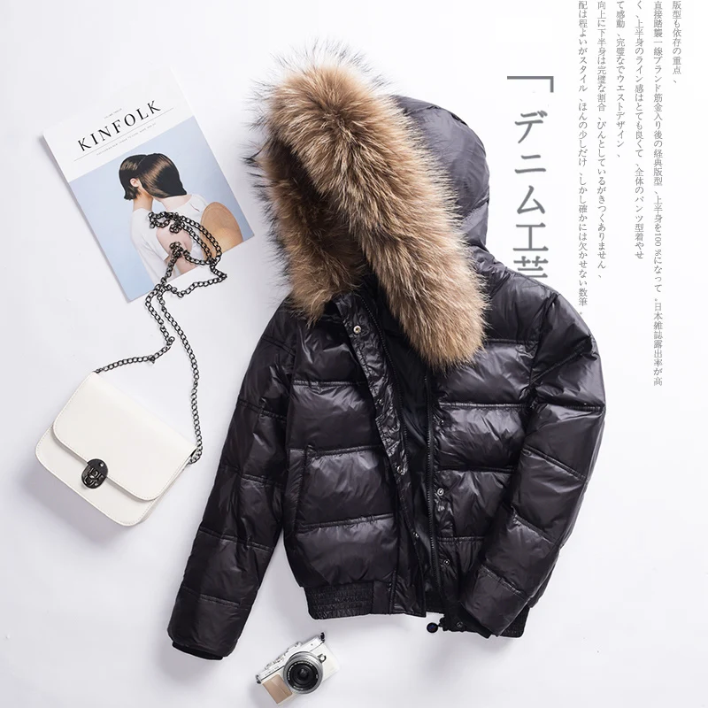 Manteau kaki Col Femmes Chaud rouge Blanc Parkas Canard Veste Mince Le Capuchon Noir De Court Fourrure Duvet Survêtement Hiver Dames Vers Bas Grand Green Rh1064 Mode army À aFqvwF