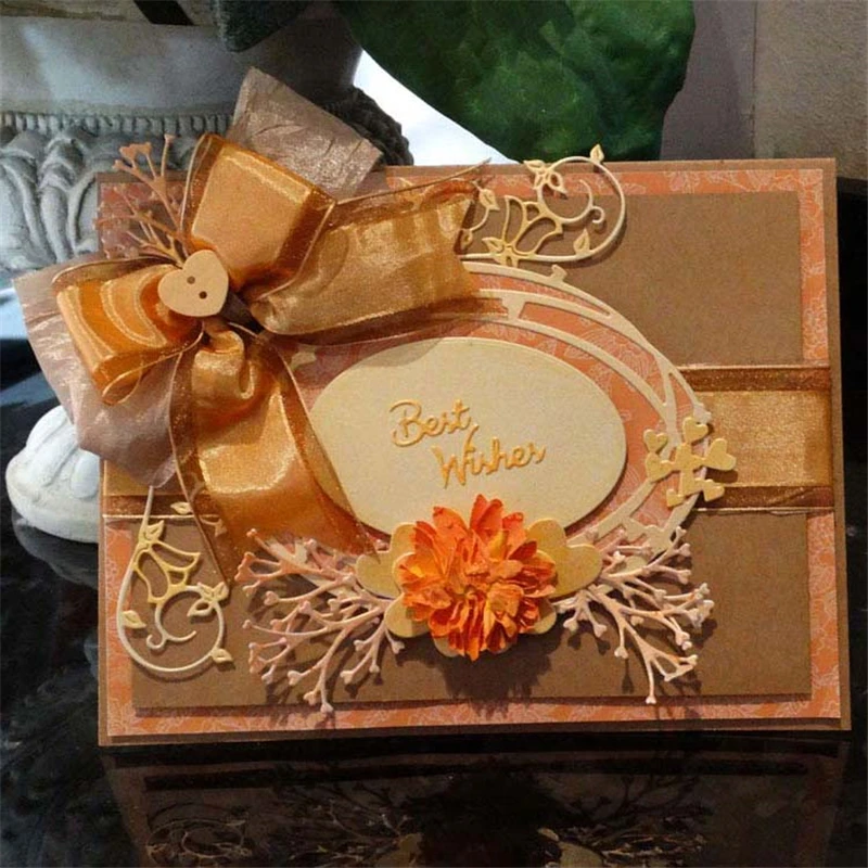 

YaMinSanNiO Frame Craft Die Metal Cutting Dies Oval Flower Fustelle New 2019 Scrapbooking for Card Embossing Template Stencil