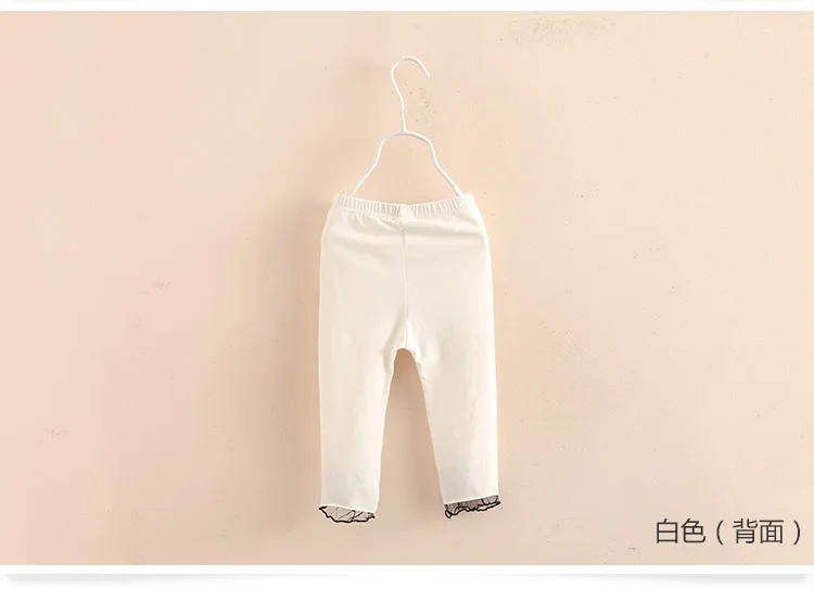 2018 Summer 2-10T Years Baby Kids Children Sport Cotton Candy Color Lace Patchwork Calf Length Capri Girls Short Leggings (10)